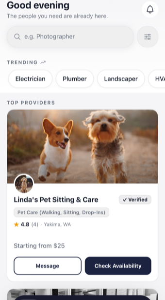 eLinked home — search local pros and browse top providers